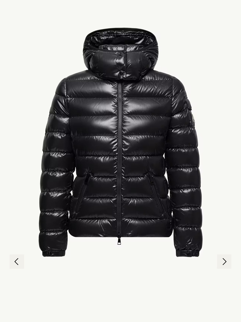 MONCLER Bady Hooded Short Down Jacket Black Size 0